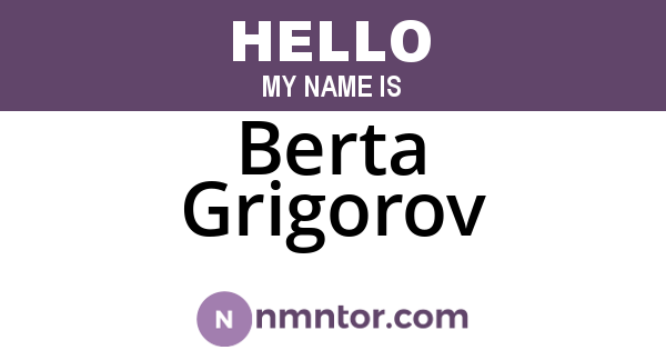 Berta Grigorov