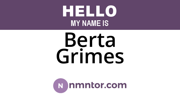 Berta Grimes