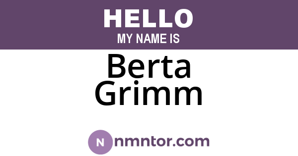 Berta Grimm