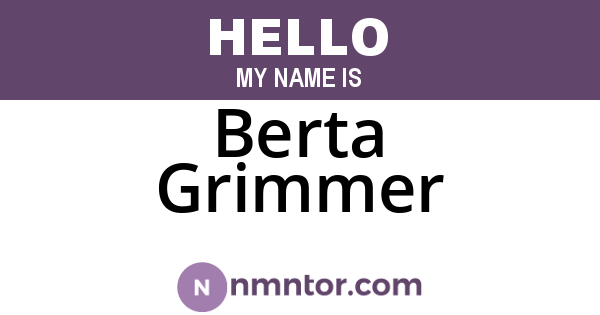 Berta Grimmer