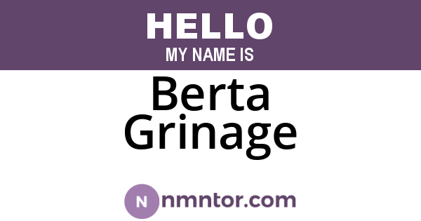 Berta Grinage