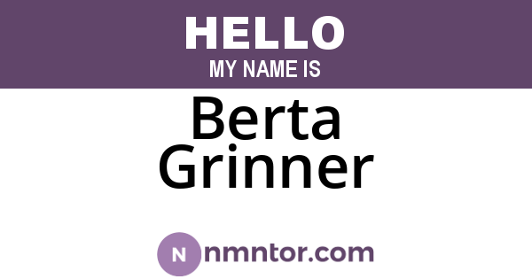 Berta Grinner