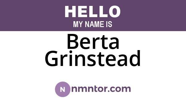 Berta Grinstead