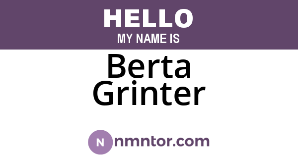 Berta Grinter