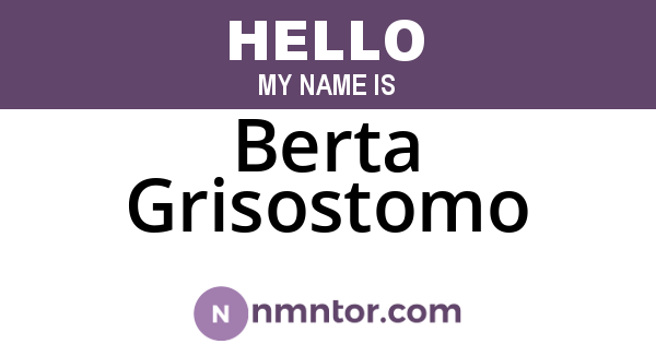 Berta Grisostomo
