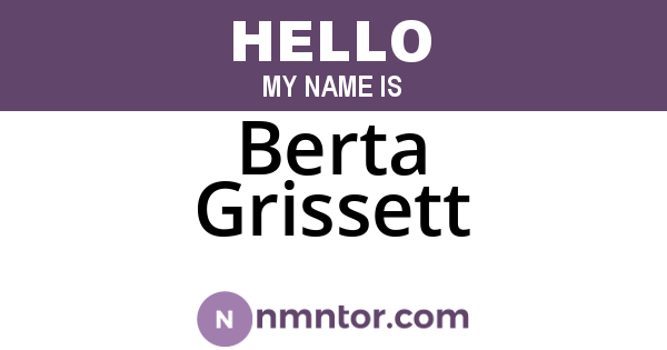 Berta Grissett
