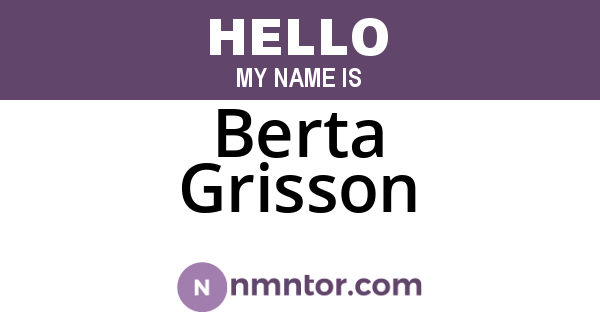 Berta Grisson