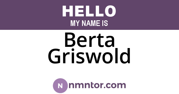 Berta Griswold