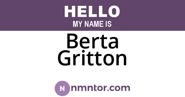 Berta Gritton