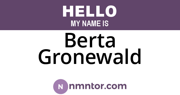 Berta Gronewald