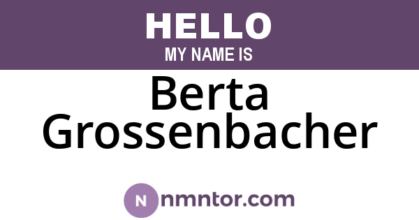 Berta Grossenbacher