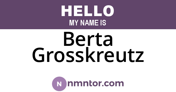 Berta Grosskreutz