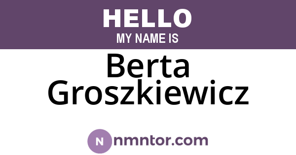 Berta Groszkiewicz