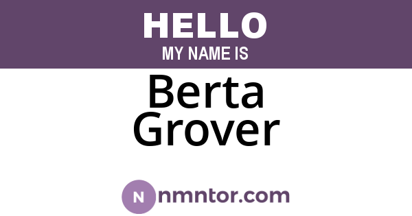Berta Grover
