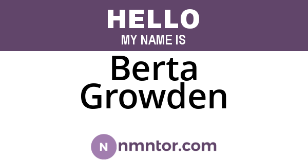 Berta Growden