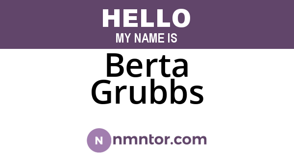 Berta Grubbs