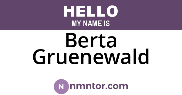 Berta Gruenewald