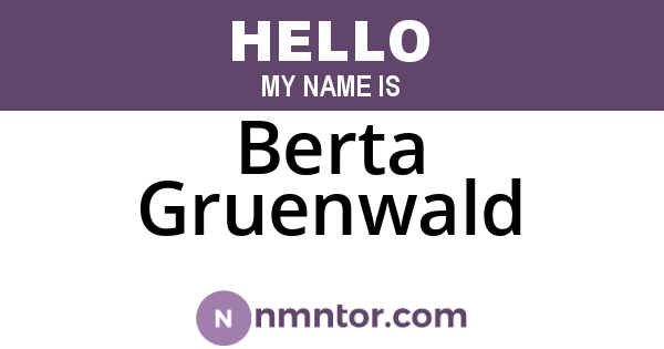 Berta Gruenwald