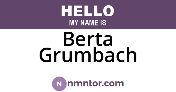 Berta Grumbach