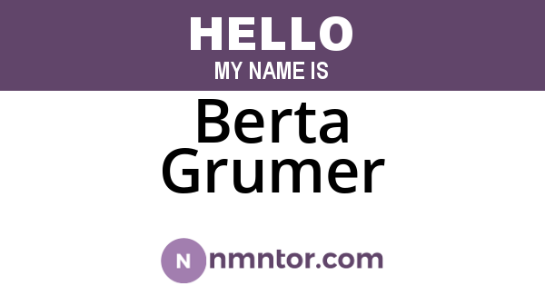 Berta Grumer