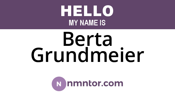 Berta Grundmeier