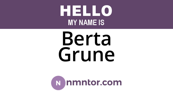 Berta Grune