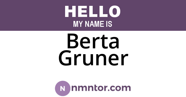 Berta Gruner
