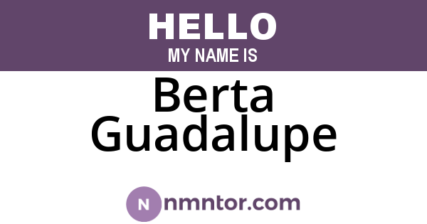 Berta Guadalupe