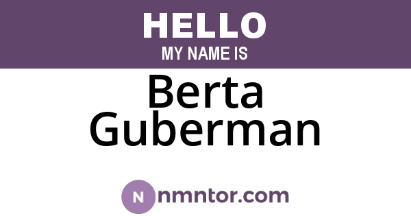 Berta Guberman