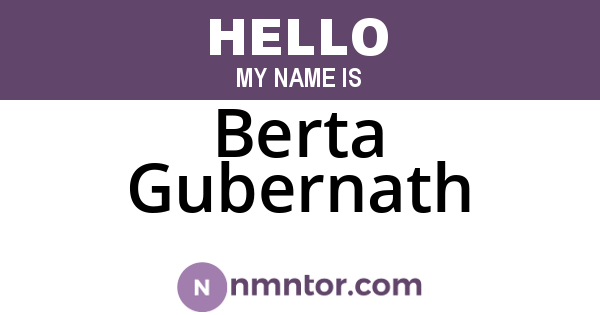 Berta Gubernath