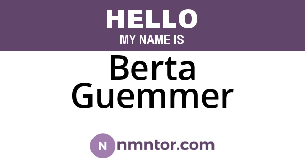 Berta Guemmer