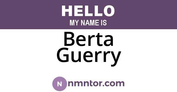 Berta Guerry