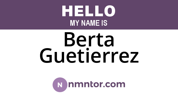 Berta Guetierrez