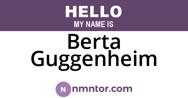 Berta Guggenheim