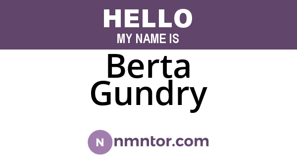 Berta Gundry