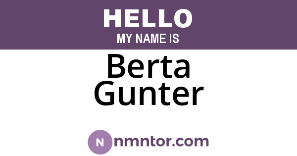 Berta Gunter