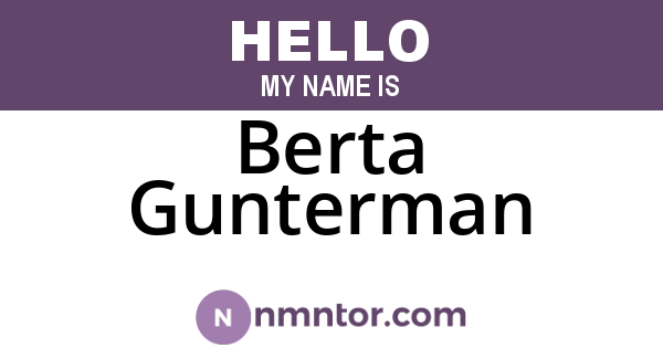 Berta Gunterman