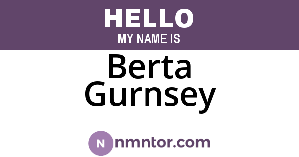 Berta Gurnsey
