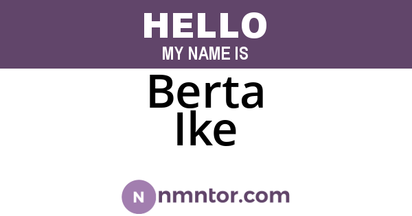 Berta Ike