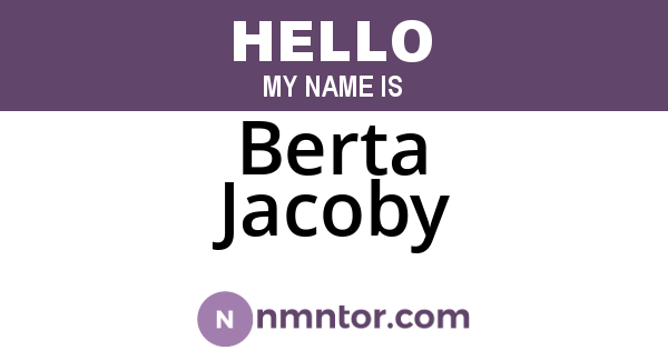 Berta Jacoby