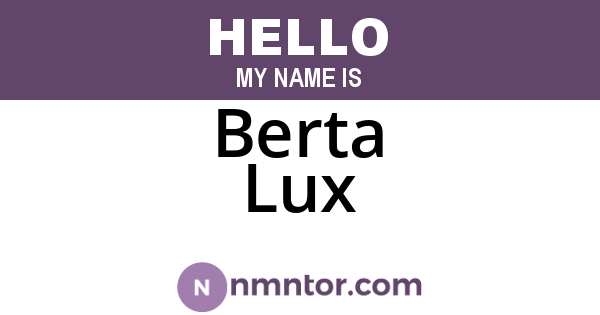 Berta Lux