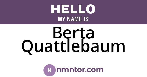 Berta Quattlebaum