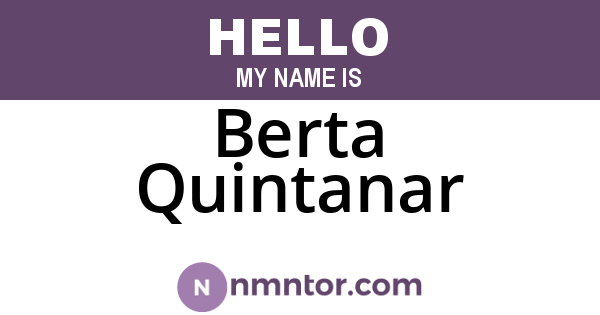 Berta Quintanar
