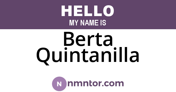 Berta Quintanilla