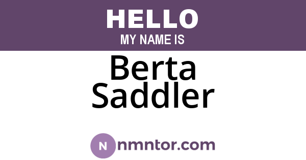 Berta Saddler