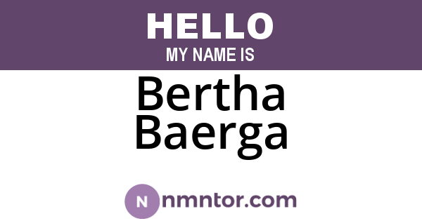 Bertha Baerga