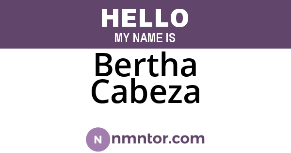 Bertha Cabeza