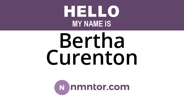 Bertha Curenton