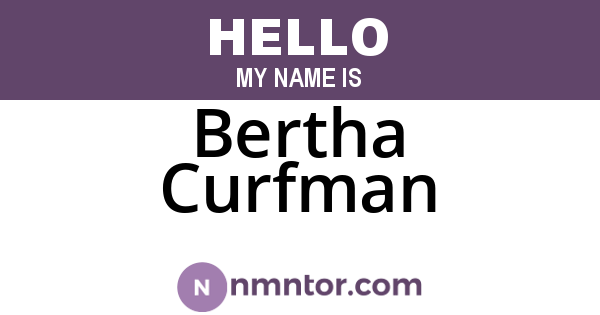 Bertha Curfman