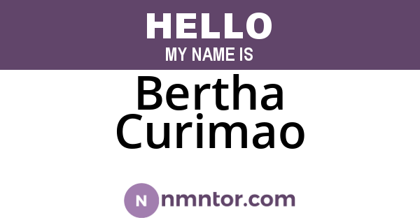 Bertha Curimao
